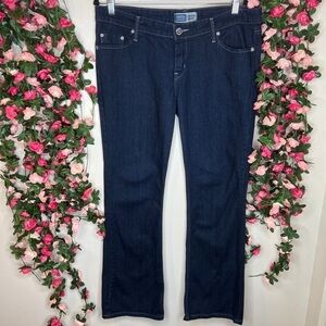 Signature By Levi Strauss Dark Wash Blue Low Rise Slim Bootcut Jean Juniors 15